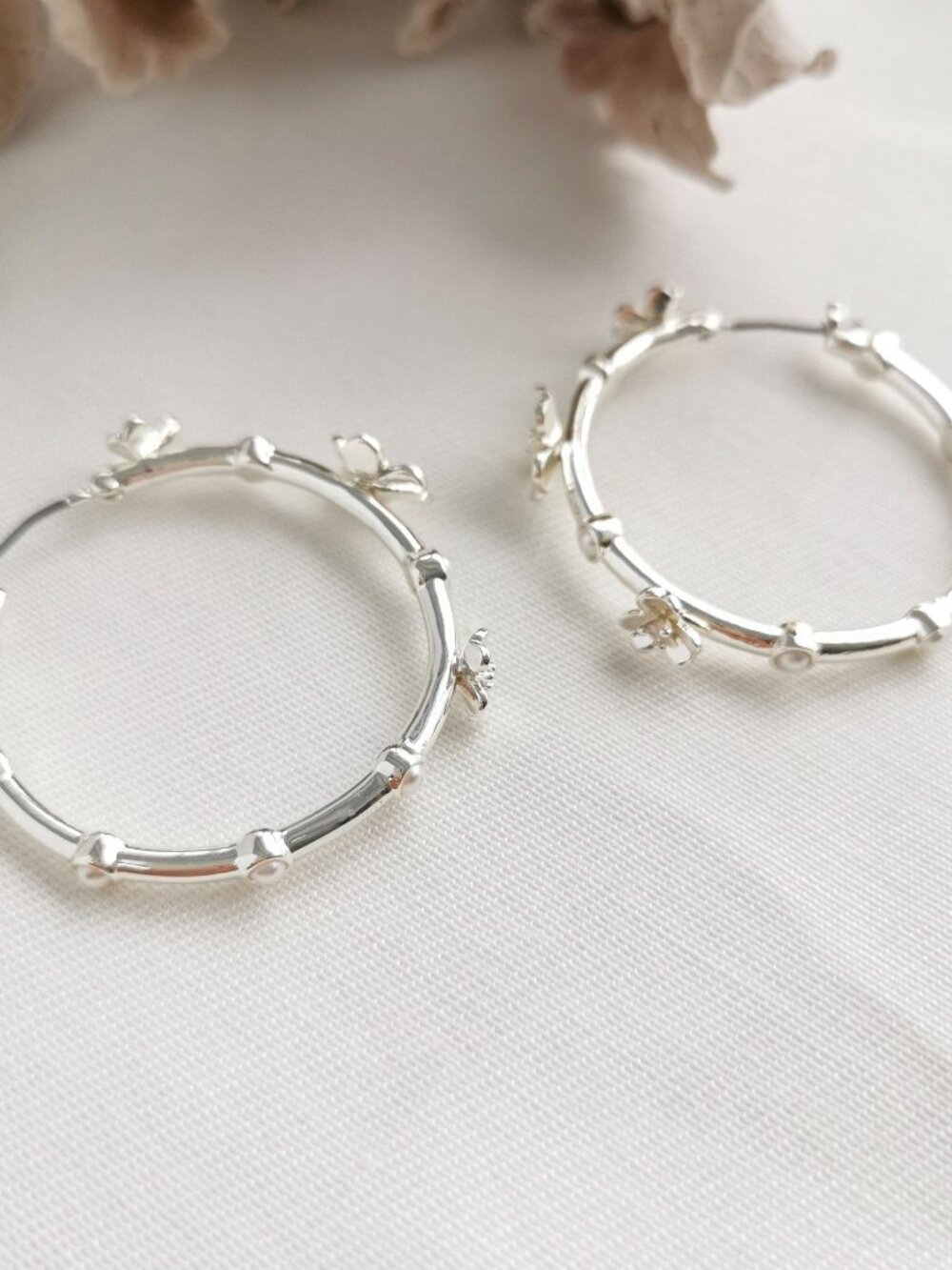 Alicia Bonnie Eternity Silver Hoop Earrings NEW Perfect condition - Picture 3 of 3
